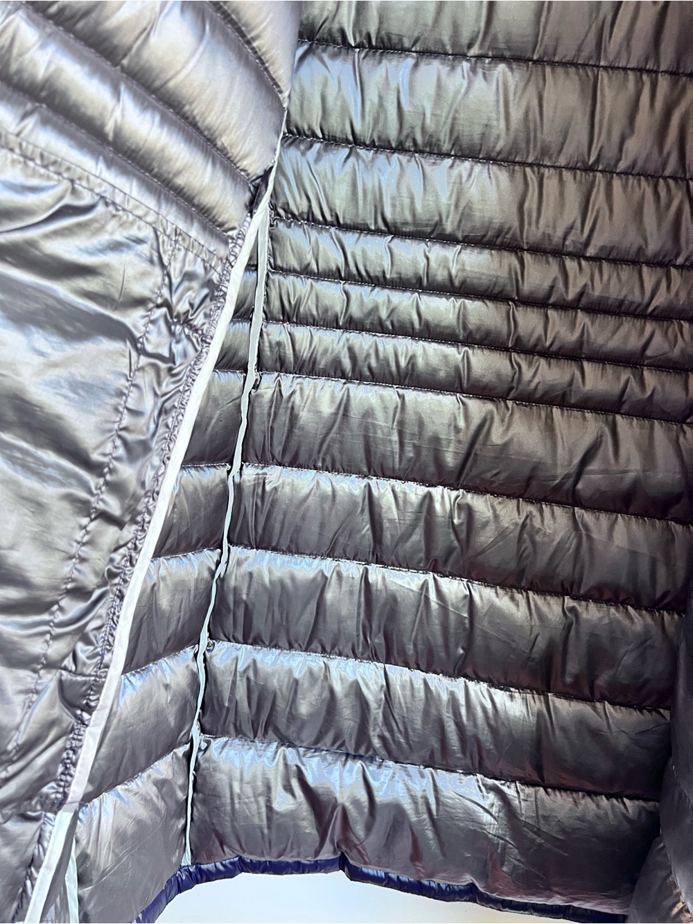 Andrew Marc Winter Iridescent Black Long Packable Premium Down Puffer Coat - Picture 4 of 11